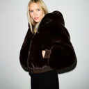 Faux Fur Zip Up Jacket